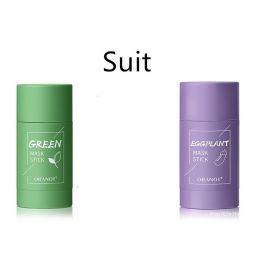 Green Tea Solid Mud Mask Moisturizing Deep (Option: suit)